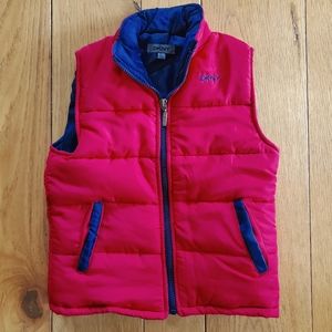 DKNY Red Puffer Vest boys 4T